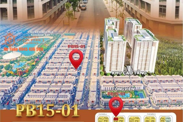 LIỀN KỀ GÓC PHỐ BIỂN 15  / PB15-01 (2 MẶT ĐƯỜNG)